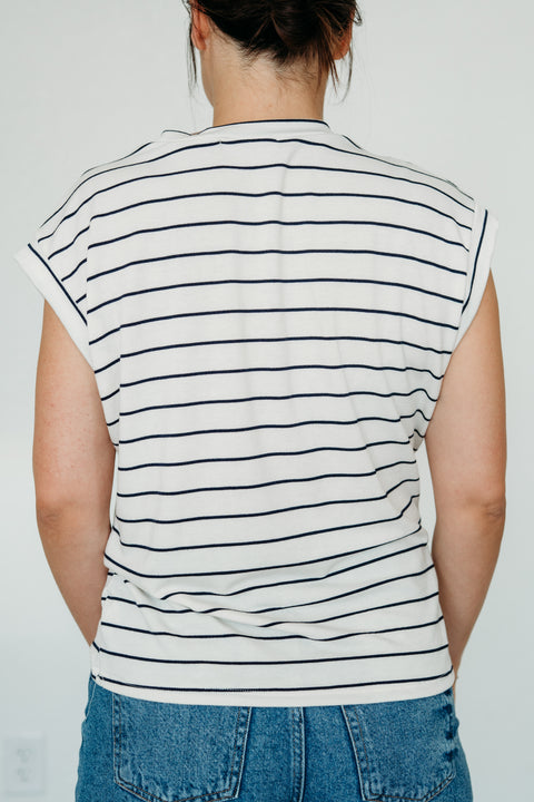 Short Sleeve Drop Shoulder Terry Knit