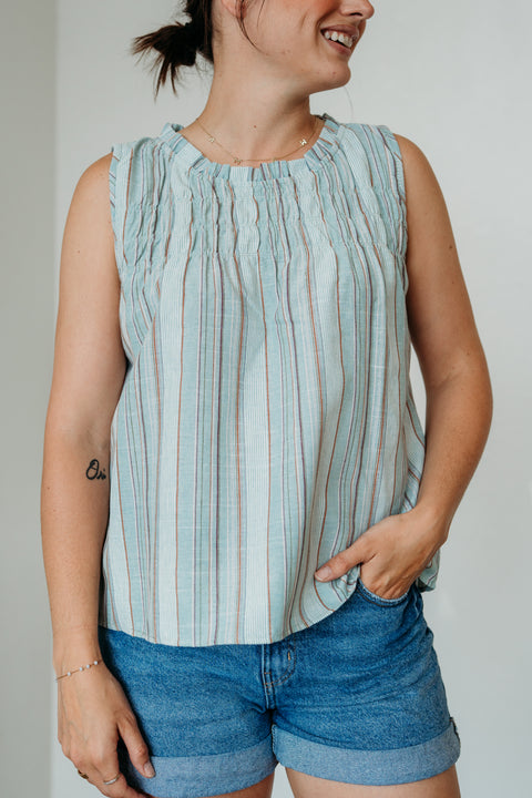 Seafoam Striped Tank