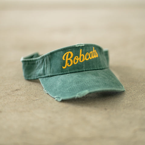 Bobcats Distressed Green Visor