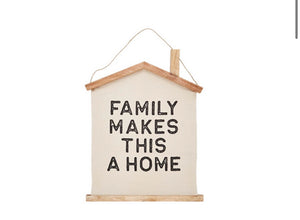 Canvas Home Door Hanger