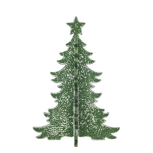 MDF Interlocking Christmas Tree, Distressed Green