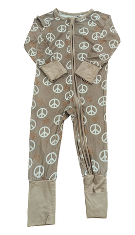 Baby Peace Sign Bamboo Convertible Sleeper