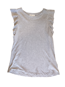 North Ruffled Trimmed Top - Grey