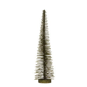 5-1/4" Round x 20-1/2"H Rattan Tree with Wood Base, Green