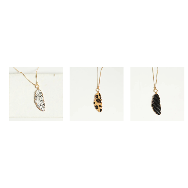Long Drop Pattern Necklace