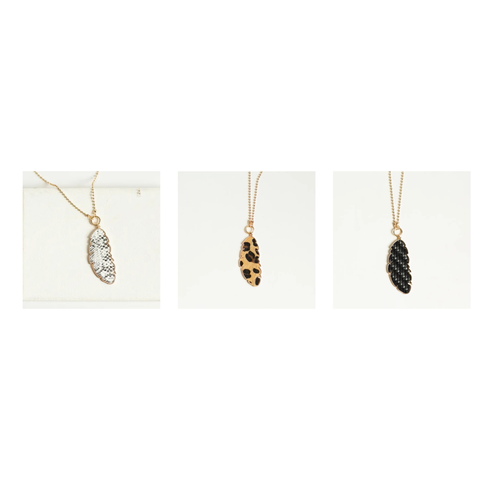 Long Drop Pattern Necklace