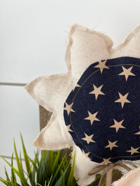 Rustic 4th of July Sunflower Set - Vintage