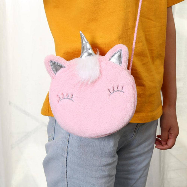 KiddieKickz - Children Cartoon Cute Unicorn Shoulder Bags: Purple