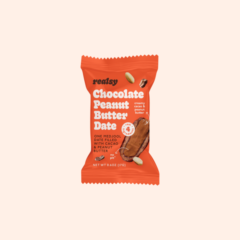 realsy - Chocolate Peanut Butter Dates | Individually Wrapped - 40ct