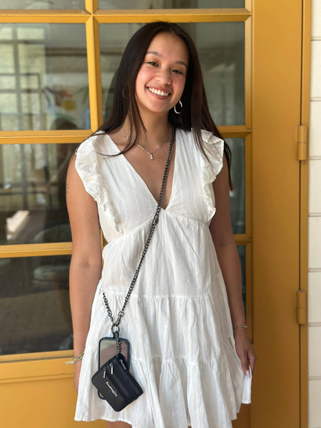 Clip & Go Chain Crossbody Phone Carrier with Zippered Pouch