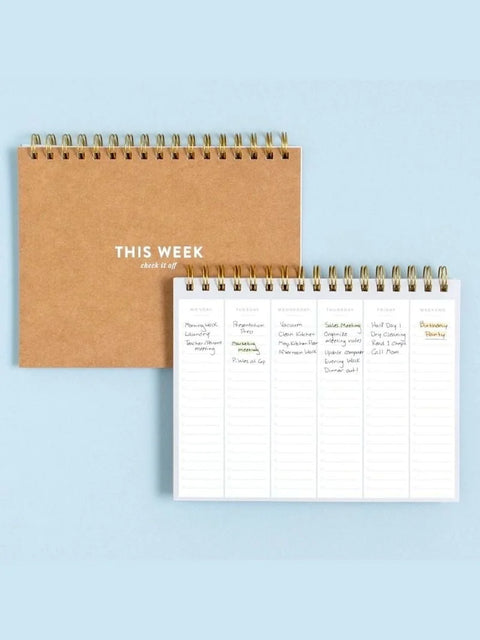 Undated Spiral Weekly Planner