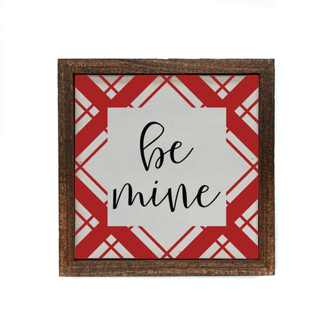 6X6 Be Mine with Red Pattern Valentine's Day Décor