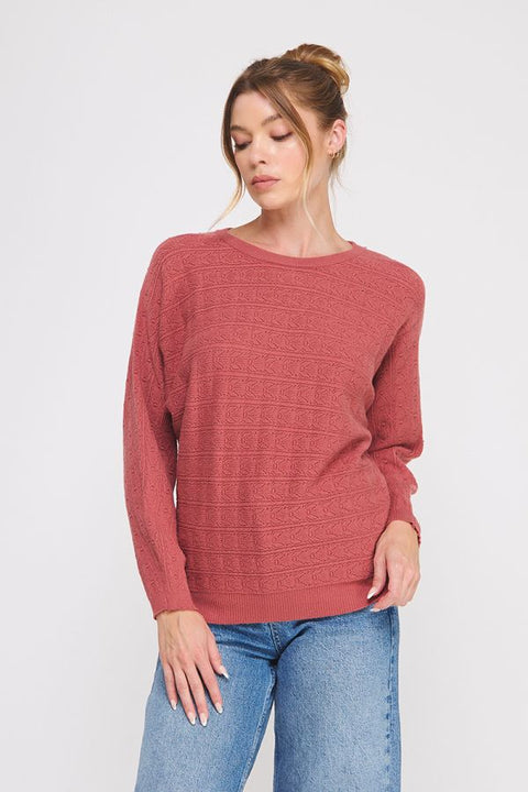 Pointelle Dolman Sweater