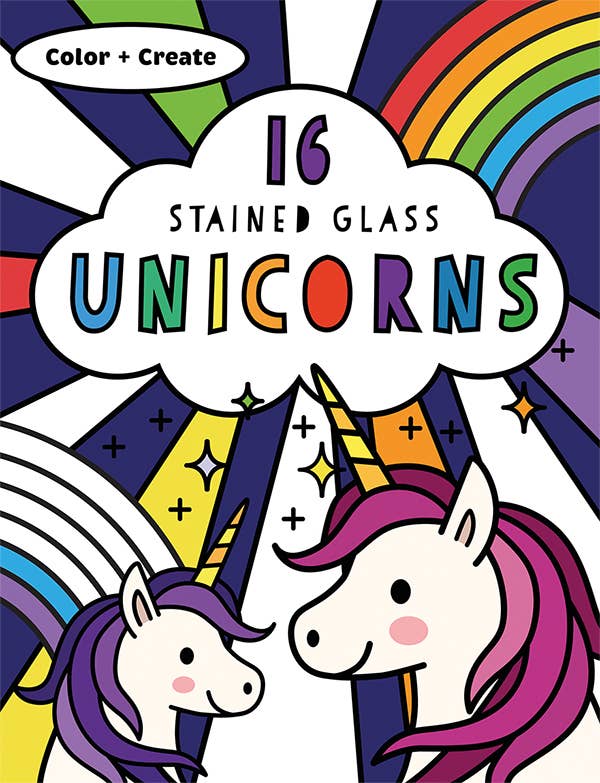 Stained Glass Coloring: Unicorns