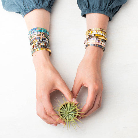 Scout Curated Wears - Good Karma Miyuki Bracelet | Strength & Grace - Gunmetal