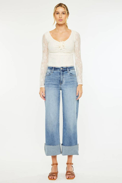 Kan Can USA - High Rise Crop Wide Leg
