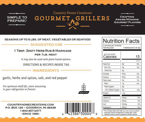 Gourmet Griller Zesty Herb Rub & Marinade