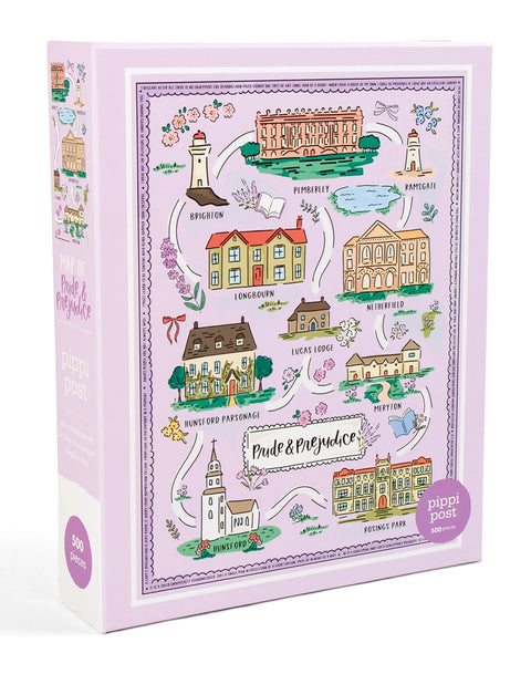 Pride & Prejudice Map - 500 Piece Jigsaw Puzzle