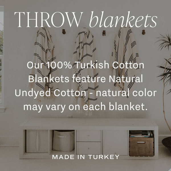 Sweet Water Decor - Henley Turkish Cotton Throw Blanket - Home Decor & Gifts