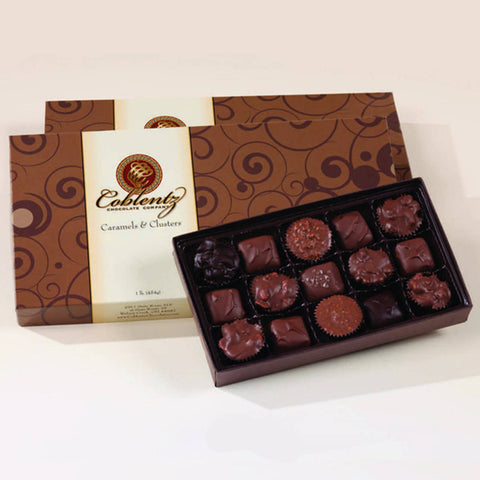 Coblentz Chocolate Company - Caramels and clusters gift box, 8 oz