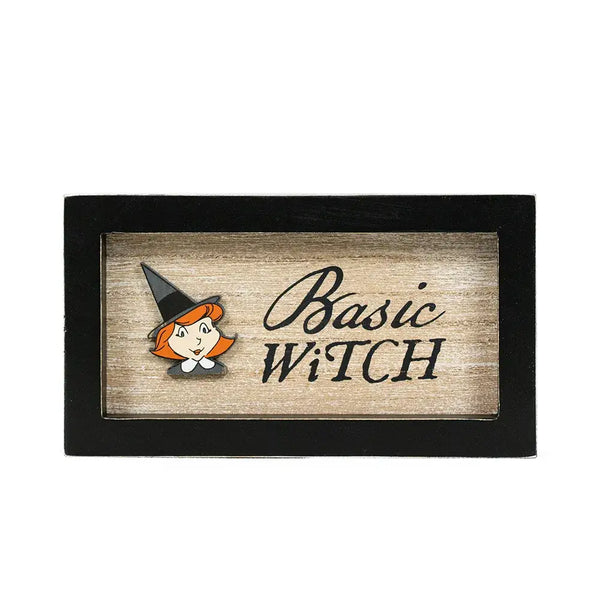 7x4 wood frame sign WITCH/SPICE Halloween FALL decor