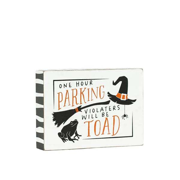 7x5 wood block (PARKING)  Halloween  Decor