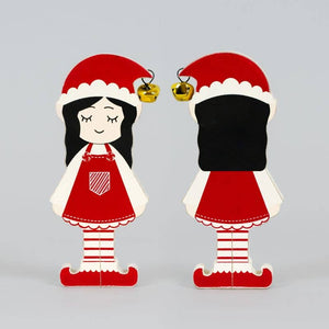 3x6 chunky wood shape (GIRL ELF) Christmas Decor