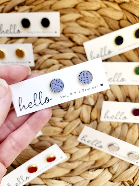 Leather button stud sets| Solid collection