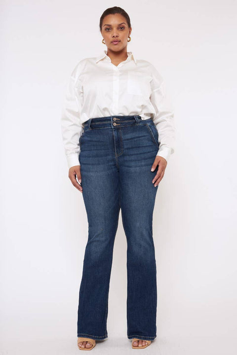 Kan Can USA - Plus Size High Rise Bootcut Jeans