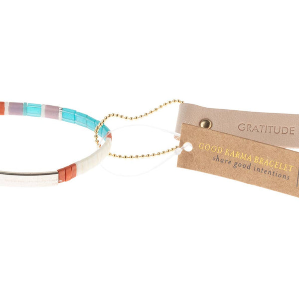 Scout Curated Wears - Good Karma Miyuki Bracelet | Gratitude - Turquoise/Orange