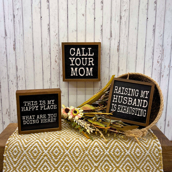 Driftless Studios - Call Your Mom Home Decor - Dorm Room Decor - Funny Gift