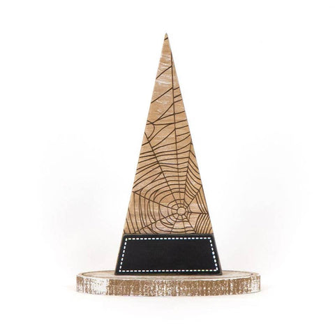 6.75x9.5x2.25 wd witch hat (WEBS) HALLOWEEN Decor