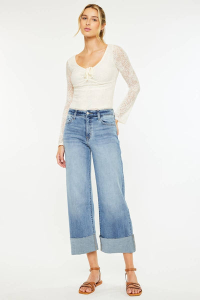 Kan Can USA - High Rise Crop Wide Leg