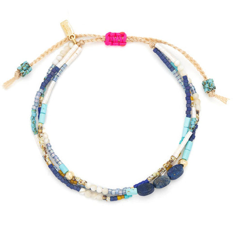 Scout Curated Wears - Mixed Media Bracelet - Truth/Lapis/Gold
