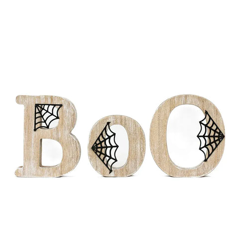 12x5 wood cutout BOO Halloween table home Decor