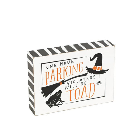 7x5 wood block (PARKING)  Halloween  Decor