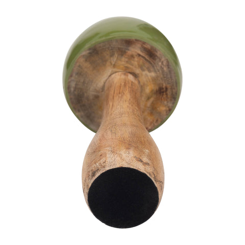 Decorative Figurine - Green Wood Coned Mushroom, 10 in.