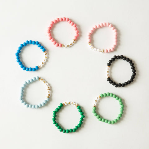 Positivity Beaded Bracelet -  Faith