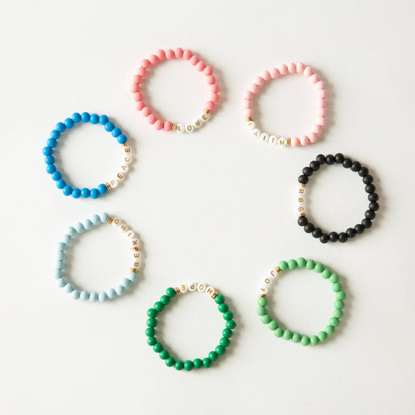 Positivity Beaded Bracelet -  Faith