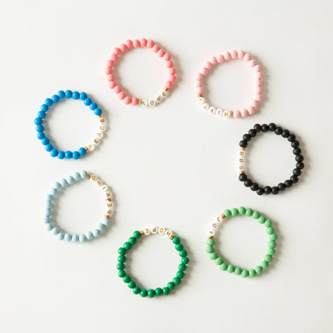 Positivity Beaded Bracelet -  Faith
