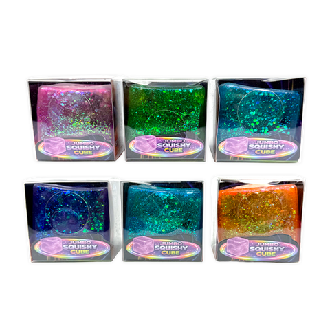 Novelty Brands - Fun Doh JUMBO Squishy Cube | Viral Assortment - 6/Display