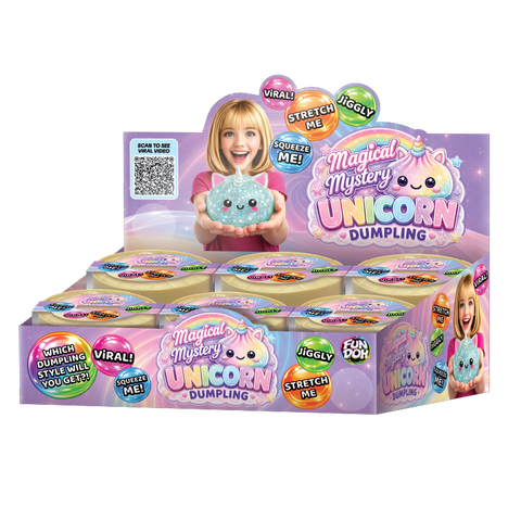 Novelty Brands - Fun Doh Unicorn Mystery Dumpling Squishy Toy - 12/Display
