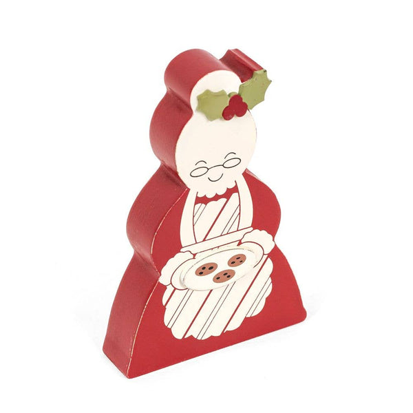 4x6 chunky wood shape MRS CLAUS Christmas Decor