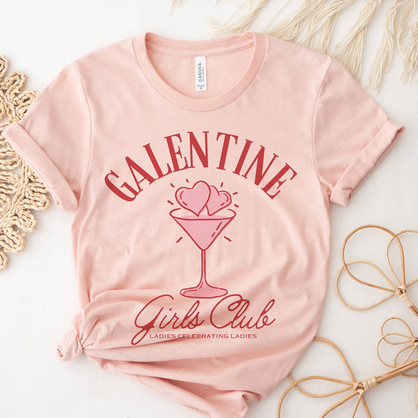 Galentine Girls Club Valentine Tee Sublimation Valentine Tee