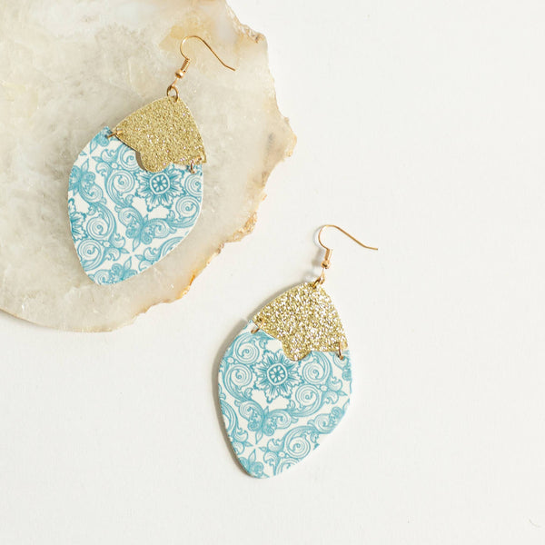 Large Josie Earring - Light Blue