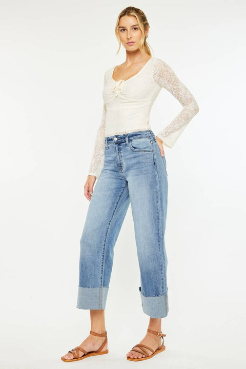 Kan Can USA - High Rise Crop Wide Leg
