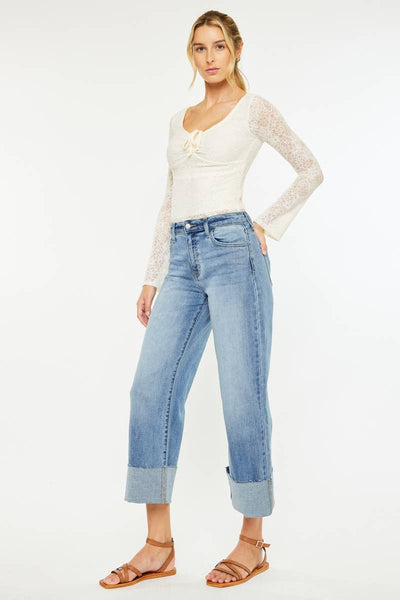 Kan Can USA - High Rise Crop Wide Leg