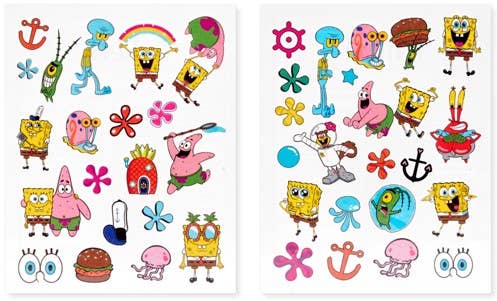 Spongebob: Best Day Ever Temporary Tattoos