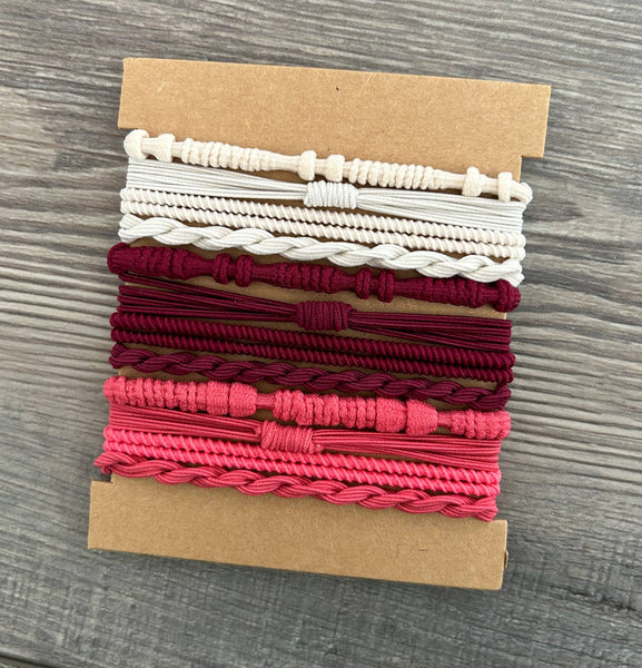 Boho Bracelet Hair Ties: Black