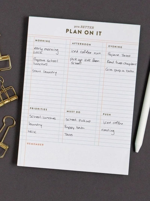 Plan On It 6×8 Notepad